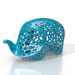 Portada.gif STL file ELEPHANT VORONOI 02・3D printer model to download, cifrerenzo