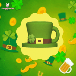 St-Patrick-Mug!-Logotipo.gif 3D file St Patrick Mug・3D printing design to download