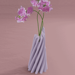 anigif.gif STL file Twisted Cylindrical Flower Vase・Model to download and 3D print