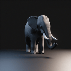 elephant360.gif STL-Datei Elefant Dekoration Figur・Design für 3D-Drucker zum herunterladen