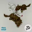 GIF-FLEX-WOLF-AND-DOG.gif Archivo STL ARTICULATED WOLF AND DOG・Diseño de impresión en 3D para descargar
