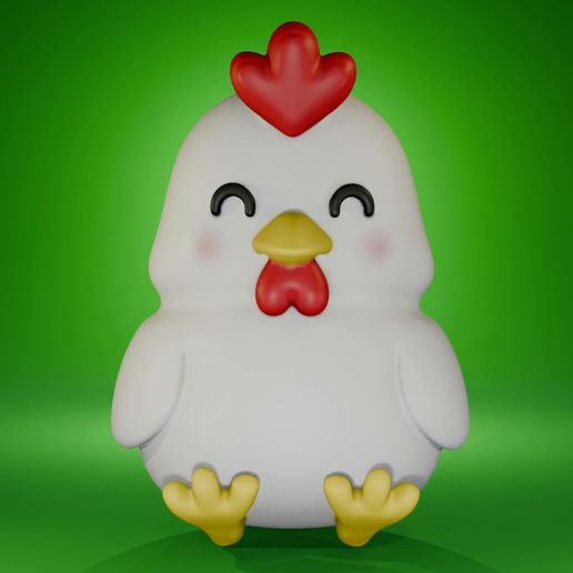 🐔 chicken・ STL File for 3D printing・Cults