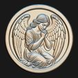 Praying-Angel.mp4 Praying Angel Relief High Detail 3D Model: CNC Laser & 3D Print STL File + 4K TIF Grayscale Image