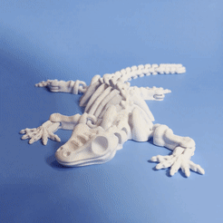 ezgif.com-gif-maker-15.gif STL file Spooky Flexi Gecko Skeleton (magnet version included)・3D printing design to download, Saber3D