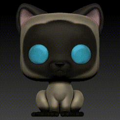 Color-Cat.gif OBJ file Funko cat / Gatito estilo Funko Pop / Funko Pop Pet・3D printing design to download, Redroach