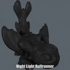 Night-Light-Ruffrunner.gif STL file Night Light Ruffrunner (Easy print no support)・3D printing idea to download