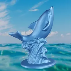 dauphin-vague-gifff.gif STL file Wave dolphin・3D printable model to download, motek