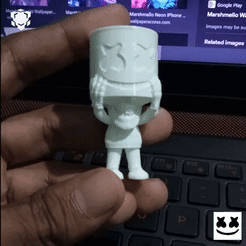 VID20220926180902.gif OBJ file Marshmello Halloween Special Face Reveal・3D printing design to download
