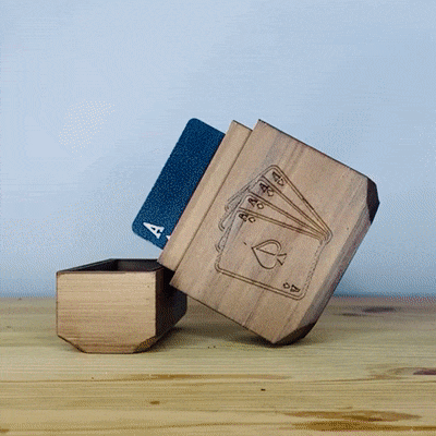 Playing Card Wooden Box (Support Free) - 3D model önizlemesi