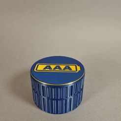 20220206_202506.gif STL file AAA Battery Storage・Model to download and 3D print