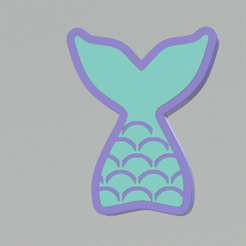 STL00634-GIF3.gif 3D file 3pc Mermaid Tail Push Mold・3D printable design to download, CraftsAndGlitterShop