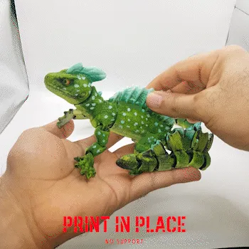 basilisco_flexi_printinplace5.gif Réptil Basilisco - Modelo Articulado para Impressão no Local para Impressão 3D