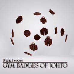 ezgif.com-video-to-gif-25.gif Free STL file Gym badges of Johto (Pokemon)・3D print design to download