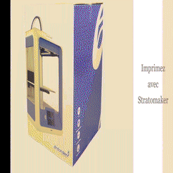 Logo Stratomaker carré VF15.gif Fichier STL gratuit Logo mascotte Stratomaker・Modèle à télécharger et à imprimer en 3D
