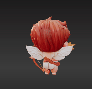 Cartoon Baby Archer with Wings – STL for Valentine Projects 3D model
