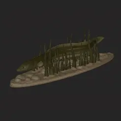 uhor-barva-5.gif eel underwater statue detailed texture for 3d printing