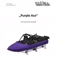 GIFprint.gif Purple Ace - 1/6 Scale Sprint Jet Boat - HPW40 incl.