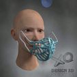 mascara tipo telaaraña2.gif chin protector or mask covid-19 spider web style virus crown
