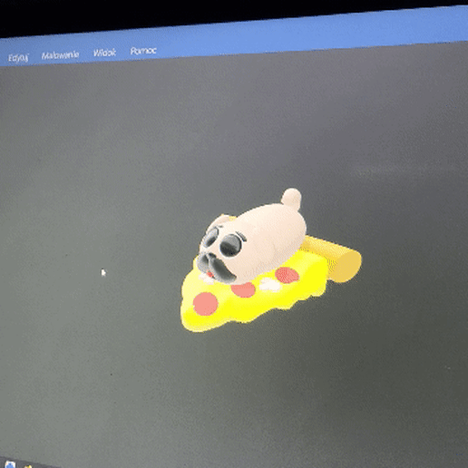 pizza.gif Archivo STL Lindo pug en la pizza・Diseño de impresora 3D para descargar, ragnarokjan
