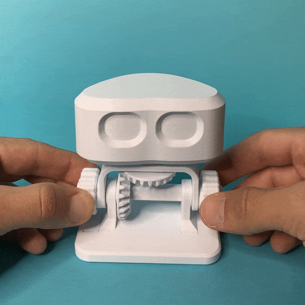 robBob-Mechanical-Optimized.gif Télécharger fichier gratuit RobBob la tête de robot à 2 DOF • Objet imprimable en 3D, jbvcreative