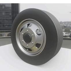 Truck02.gif Free STL file Truck Wheel 1 (Front)・3D printing idea to download, Pixel3D
