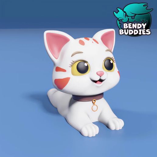 0171-CatDoorStopAccessory.mp4 Cat Door Stop / Cute Animal Stopper / Hold Open Model / Wedge Creature Figure / Print-in-Place Statue / Home Decoration