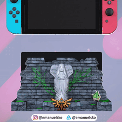 Switch-gif.gif 3D file NINTENDO SWITCH ZELDA DOCK - CLASSIC AND OLED VERSION・3D printing design to download