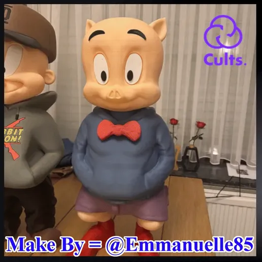 Cover_0_Porky_PigUrban1_Makes_CoversY.gif Porky Pig Urban Vibes / Urban Puma Style From Looney Tunes 🐷, ( Multi-Parts  && 3MF Shoes )