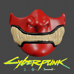 Gif2-Mask-Cyberpunk-2077.gif 3D file Cyberpunk 2077 Mask Fan ART・3D print object to download