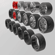 ezgif.com-gif-maker-15.gif PACK OF 05 20'' WHEELS AND 6 TIRES FOR SCALE AUTOS AND DIORAMAS!