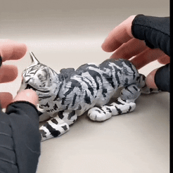ezgif.com-optimize.gif Archivo STL Flexi Cat, gatito articulado para imprimir・Modelo imprimible en 3D para descargar