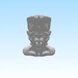 ImageToStl.com_frankestein-monster.stl.gif Busto do monstro de Frankenstein