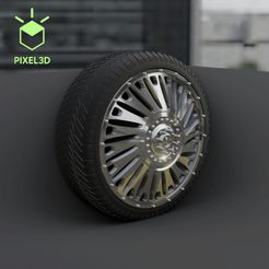R1.gif STL file WHEEL FOR CUSTOM TRUCK 21f (FRONT and DUALLY WHEEL BACK)・3D print object to download, Pixel3D