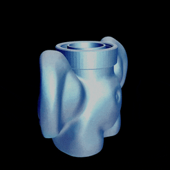 Airhorn - with ass and ears - blue.gif STL-Datei Ass Airhorn with ears kostenlos・3D-Drucker-Design zum herunterladen, Lammesky_Designs