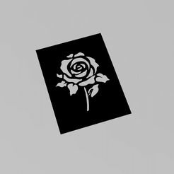 rose-06.gif Fichier STL pochoir rose・Idée pour impression 3D à télécharger
