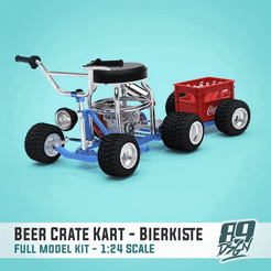 0-2.gif Archivo STL Kart de cajas de cerveza / Fahrende Bierkiste - maqueta completa a escala 1:24・Modelo de impresora 3D para descargar