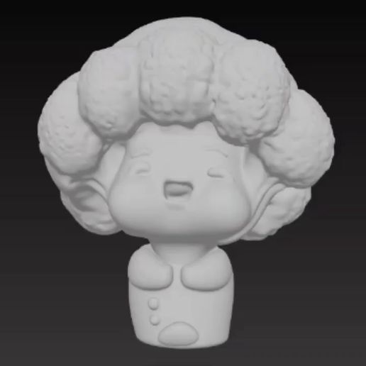 🥦 Anthropomorphic broccoli・ STL File for 3D printing・Cults