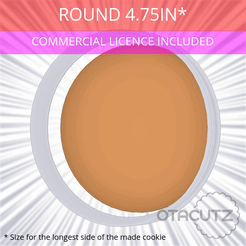 Round_4.75in.gif 3D file Round Cookie Cutter 4.75in / 120.65mm・3D printable design to download
