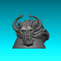 gif_turntable-tete.gif Free STL file miniature wargaming mask・3D printer model to download