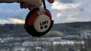 Lofi Girl Keychain headphones