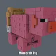 Minecraft-Pig.gif Minecraft Pig (Easy print and Easy Assembly)