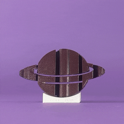 Text Flip - Saturn - 3D model önizlemesi