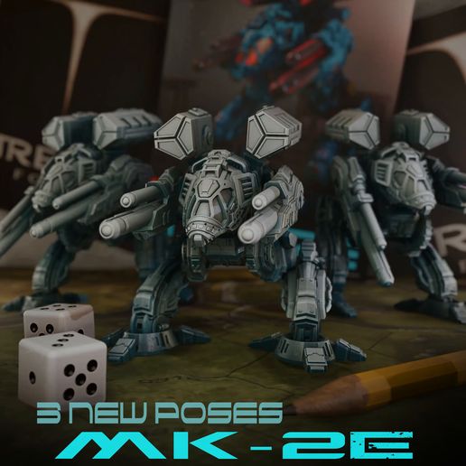 2newPoses.mp4 MK-2E (scale compatible with battletech)