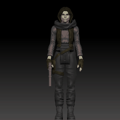 jyn-erso.gif 3D file STAR WARS ROGUE ONE JYN ERSO VINTAGE STYLE ACTION FIGURE FOR 3D PRINTING・3D printing model to download