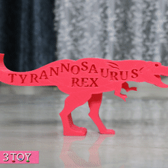 Dino.gif 3D file Dinosaur Collection with Names | Print in Place・3D printable model to download