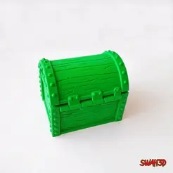 ezgif.com-gif-maker-81.gif STL file Pirate treasure chest - print in place・3D printing idea to download