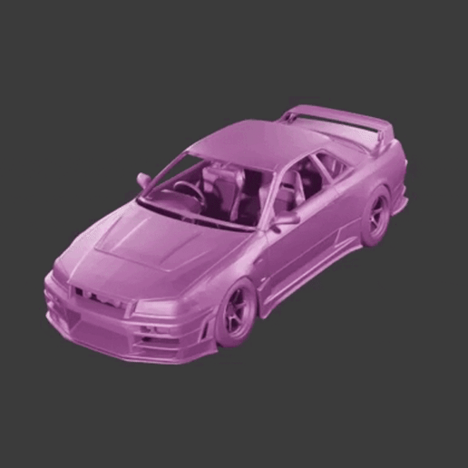 NISSAN SKYLINE GT-R R34 MODEL CAR RC 1/25 SCALE
