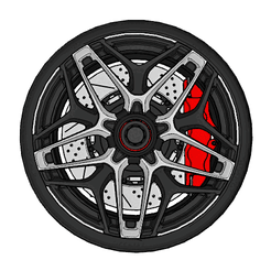 Aston-Martin-DBS-2-wheels.gif Fichier STL Jantes Aston Martin DBS.・Design pour imprimante 3D à télécharger