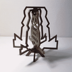 20181210_221138.gif Бесплатный STL файл Dizzy owl - spinning owl table top decoration・Дизайн 3D-принтера для скачивания, samster_3d