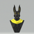 anubis.gif Egyptian God : Anubis Bust Statue With Base and Without Tribal Art Decor